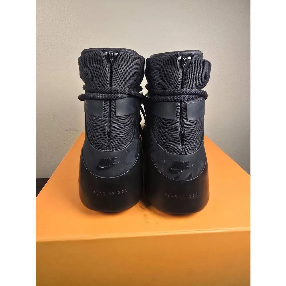 Nike Air Fear of God 1 Triple Black 2020 Men's Shoes Size 9.5